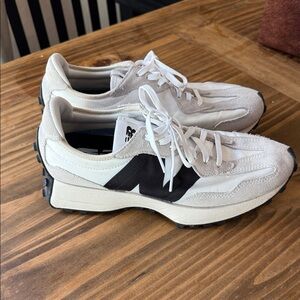 New Balance White and Black Sneakers
